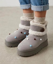 厚底ショートムートンブーツ