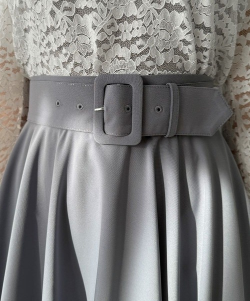 an another angelus（アンアナザーアンジェラス）の「【2サイズ展開】パニエサーキュラースカート/fint フィント（スカート・レディース・ネイビー/ブルーグレー・1/2）」の5枚目の写真