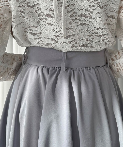 an another angelus（アンアナザーアンジェラス）の「【2サイズ展開】パニエサーキュラースカート/fint フィント（スカート・レディース・ネイビー/ブルーグレー・1/2）」の7枚目の写真