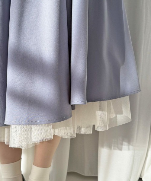 an another angelus（アンアナザーアンジェラス）の「【2サイズ展開】パニエサーキュラースカート/fint フィント（スカート・レディース・ネイビー/ブルーグレー・1/2）」の8枚目の写真