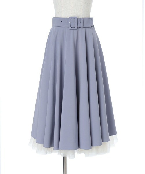 an another angelus（アンアナザーアンジェラス）の「【2サイズ展開】パニエサーキュラースカート/fint フィント（スカート・レディース・ネイビー/ブルーグレー・1/2）」の17枚目の写真