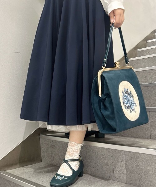 an another angelus(アンアナザーアンジェラス)の「【2サイズ展開】パニエサーキュラースカート/fint フィント(スカート・レディース・ネイビー/ブルーグレー・1/2)」の10枚目の写真