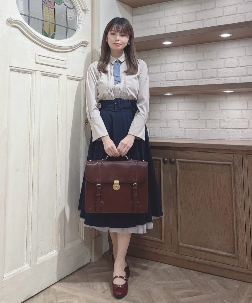 an another angelus(アンアナザーアンジェラス)の「【2サイズ展開】パニエサーキュラースカート/fint フィント(スカート・レディース・ネイビー/ブルーグレー・1/2)」の11枚目の写真