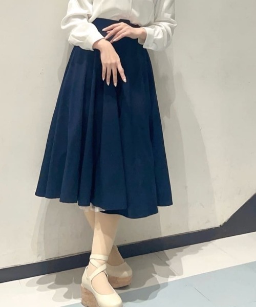 an another angelus(アンアナザーアンジェラス)の「【2サイズ展開】パニエサーキュラースカート/fint フィント(スカート・レディース・ネイビー/ブルーグレー・1/2)」の17枚目の写真