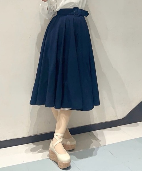 an another angelus(アンアナザーアンジェラス)の「【2サイズ展開】パニエサーキュラースカート/fint フィント(スカート・レディース・ネイビー/ブルーグレー・1/2)」の18枚目の写真