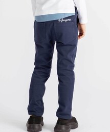 ストレッチツイルロゴ刺しゅうストレートロングパンツ