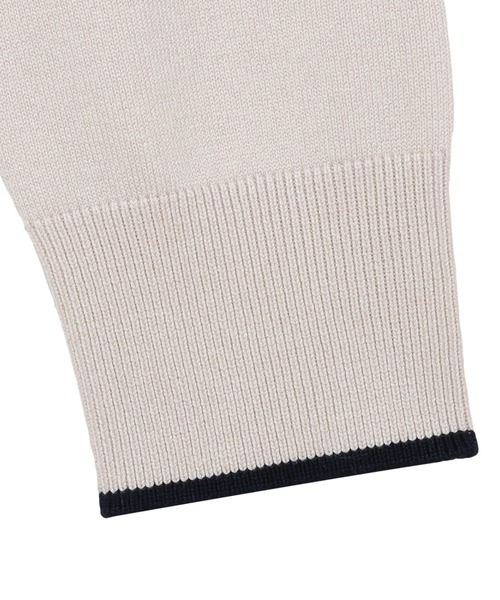 TOKYO SHIRTS（トウキョウシャツ）の「配色 クルーネック カーディガン（カーディガン/ボレロ・レディース・ネイビー/オフホワイト・M/L/LL）」の6枚目の写真