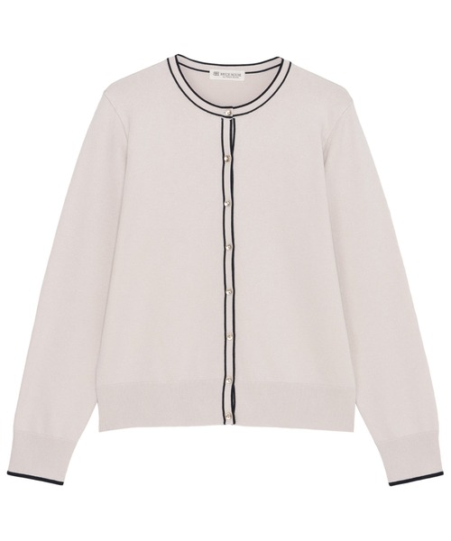 TOKYO SHIRTS（トウキョウシャツ）の「配色 クルーネック カーディガン（カーディガン/ボレロ・レディース・ネイビー/オフホワイト・M/L/LL）」の11枚目の写真