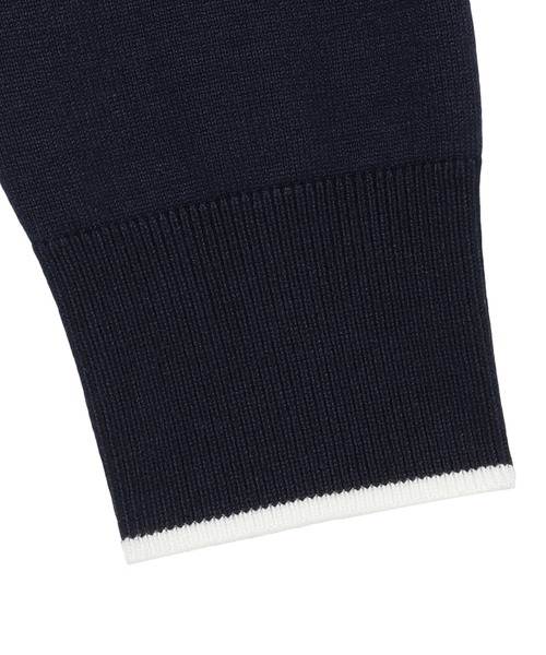 TOKYO SHIRTS（トウキョウシャツ）の「配色 クルーネック カーディガン（カーディガン/ボレロ・レディース・ネイビー/オフホワイト・M/L/LL）」の3枚目の写真