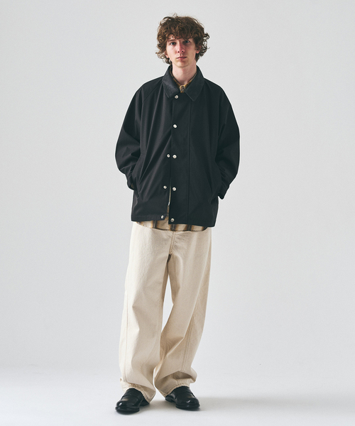 417 EDIFICE(フォーワンセブンエディフィス)の「【Windrisp】ショートブルゾン(ナイロンジャケット・メンズ・ベージュ/ネイビー/ブラック・SMALL/MEDIUM/LARGE)」の4枚目の写真