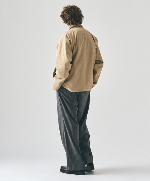 417 EDIFICE(フォーワンセブンエディフィス)の「【Windrisp】ショートブルゾン(ナイロンジャケット・メンズ・ベージュ/ネイビー/ブラック・SMALL/MEDIUM/LARGE)」の21枚目の写真