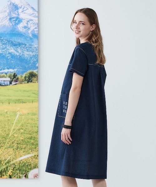 コットン100％刺繍ステッチワンピース（ワンピース）｜STUDIO PICONE
