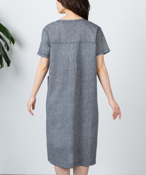 STUDIO PICONE(スタジオピッコーネ)の「コットン100%刺繍ステッチワンピース(ワンピース・レディース・グレイッシュブルー/ライトブルー/ネイビー・M/L/LL)」の13枚目の写真
