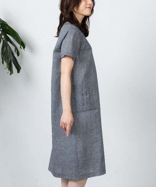 STUDIO PICONE(スタジオピッコーネ)の「コットン100%刺繍ステッチワンピース(ワンピース・レディース・グレイッシュブルー/ライトブルー/ネイビー・M/L/LL)」の14枚目の写真
