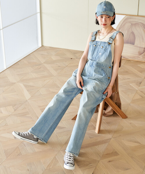 FREAK'S STORE(フリークスストア)の「Lee × FREAK'S STORE/リー 別注 OVERALL/別注 オーバーオール(サロペット/オーバーオール・レディース・オフホワイト/ブルー/ネイビー・フリ-)」の6枚目の写真