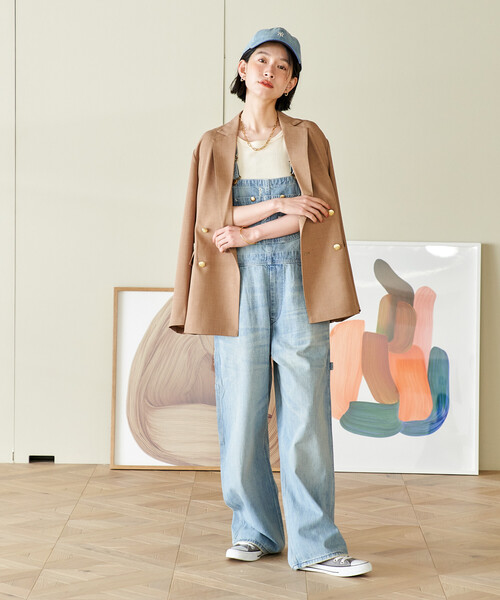 FREAK'S STORE(フリークスストア)の「Lee × FREAK'S STORE/リー 別注 OVERALL/別注 オーバーオール(サロペット/オーバーオール・レディース・オフホワイト/ブルー/ネイビー・フリ-)」の20枚目の写真