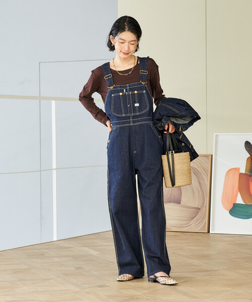 FREAK'S STORE(フリークスストア)の「Lee × FREAK'S STORE/リー 別注 OVERALL/別注 オーバーオール(サロペット/オーバーオール・レディース・オフホワイト/ブルー/ネイビー・フリ-)」の5枚目の写真
