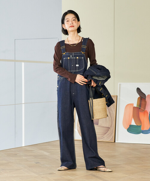 FREAK'S STORE(フリークスストア)の「Lee × FREAK'S STORE/リー 別注 OVERALL/別注 オーバーオール(サロペット/オーバーオール・レディース・オフホワイト/ブルー/ネイビー・フリ-)」の6枚目の写真