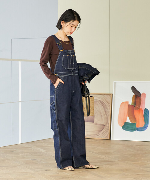 FREAK'S STORE(フリークスストア)の「Lee × FREAK'S STORE/リー 別注 OVERALL/別注 オーバーオール(サロペット/オーバーオール・レディース・オフホワイト/ブルー/ネイビー・フリ-)」の7枚目の写真