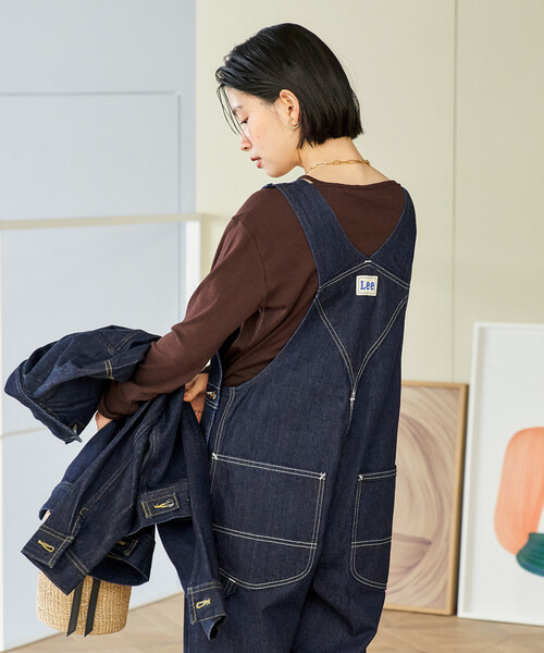 FREAK'S STORE(フリークスストア)の「Lee × FREAK'S STORE/リー 別注 OVERALL/別注 オーバーオール(サロペット/オーバーオール・レディース・オフホワイト/ブルー/ネイビー・フリ-)」の10枚目の写真