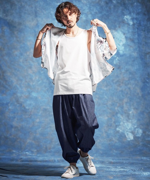 Jih Nunc(ジーヌンク)の「mp14621-8ozデニムバルーンイージーパンツ(JIH-R1181)(デニムパンツ・メンズ・インディゴブルー/ブルー・L/M/S)」の10枚目の写真