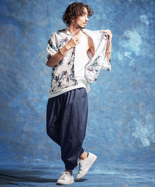 Jih Nunc(ジーヌンク)の「mp14621-8ozデニムバルーンイージーパンツ(JIH-R1181)(デニムパンツ・メンズ・インディゴブルー/ブルー・L/M/S)」の11枚目の写真