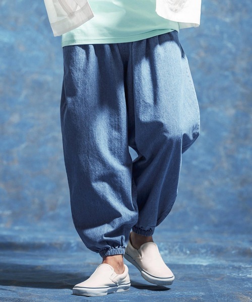 Jih Nunc(ジーヌンク)の「mp14621-8ozデニムバルーンイージーパンツ(JIH-R1181)(デニムパンツ・メンズ・インディゴブルー/ブルー・L/M/S)」の14枚目の写真