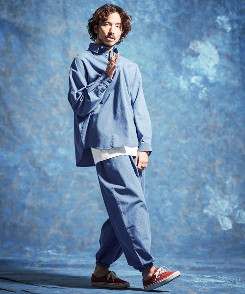 Jih Nunc(ジーヌンク)の「mp14621-8ozデニムバルーンイージーパンツ(JIH-R1181)(デニムパンツ・メンズ・インディゴブルー/ブルー・L/M/S)」の16枚目の写真