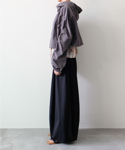 DOLLUPOOPS（ドールアップウップス）の「Shirred Sleeve Blouson(シャーリングスリーブブルゾン)（ブルゾン・レディース・カーキ/チャコール・FREE）」の21枚目の写真