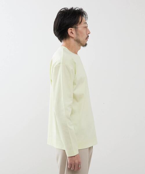 MEN'S MELROSE(メンズメルローズ)の「マーセライズドスムースロンT(Tシャツ/カットソー・メンズ・イエロー/ホワイト/チャコールグレー・2/4/3)」の7枚目の写真