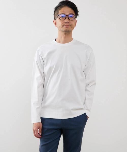 MEN'S MELROSE(メンズメルローズ)の「マーセライズドスムースロンT(Tシャツ/カットソー・メンズ・イエロー/ホワイト/チャコールグレー・2/4/3)」の16枚目の写真
