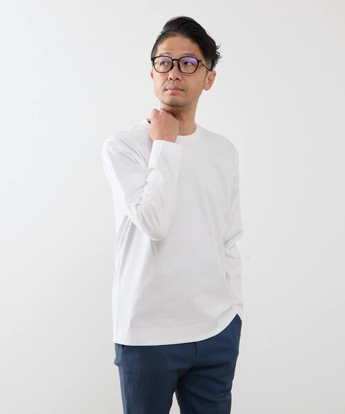 MEN'S MELROSE(メンズメルローズ)の「マーセライズドスムースロンT(Tシャツ/カットソー・メンズ・イエロー/ホワイト/チャコールグレー・2/4/3)」の17枚目の写真