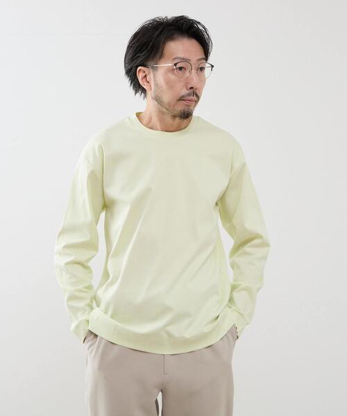 MEN'S MELROSE(メンズメルローズ)の「マーセライズドスムースロンT(Tシャツ/カットソー・メンズ・イエロー/ホワイト/チャコールグレー・2/4/3)」の20枚目の写真