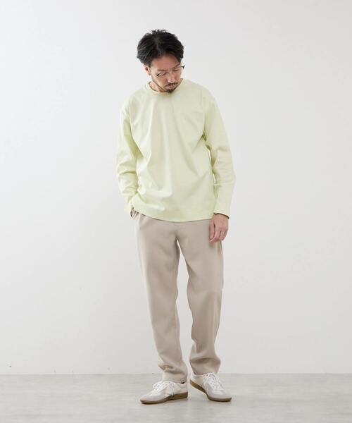 MEN'S MELROSE(メンズメルローズ)の「マーセライズドスムースロンT(Tシャツ/カットソー・メンズ・イエロー/ホワイト/チャコールグレー・2/4/3)」の22枚目の写真