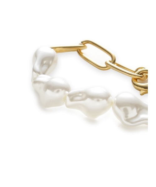 Mila Owen（ミラオーウェン）の「パールチェーンブレス（ブレスレット・レディース・ゴールド/シルバー・F）」の5枚目の写真