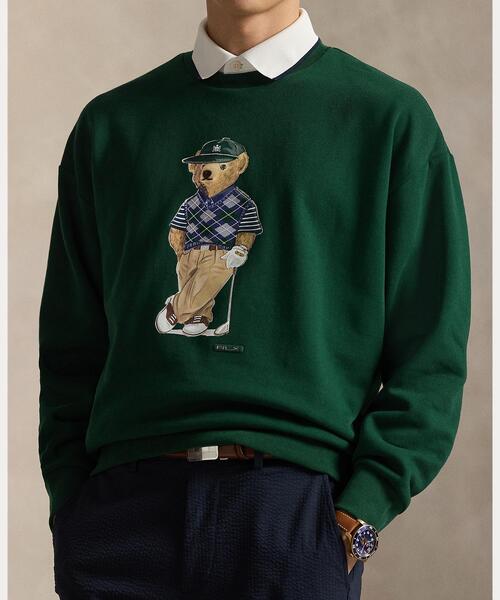 RLX GOLF(アールエルエックスゴルフ)の「リラックス フィット Polo ベア スウェットシャツ(スウェット・メンズ・グリーン・XS/L/M)」の4枚目の写真