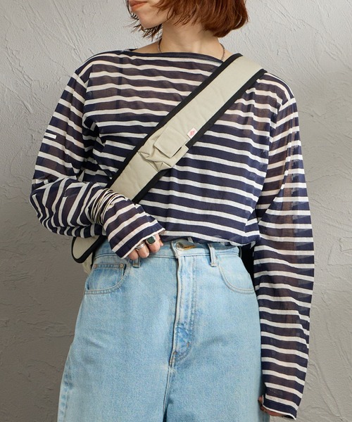DANTON（ダントン）の「【WEB限定】[DANTON/ダントン] RHONE 14 コーデュラキャンバス ワンショルダー クロスボディバッグ（ショルダーバッグ・レディース・ライトベージュ/ブラック・ONE SIZE）」の16枚目の写真