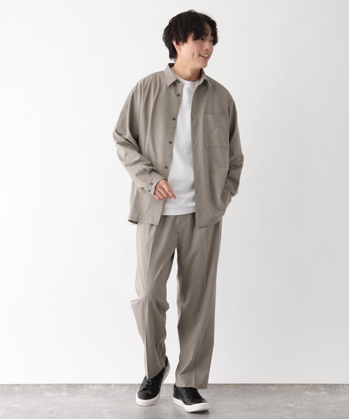 GLOBAL WORK(グローバルワーク)の「アーバンクリーンワイドパンツ/AIR/632890(スラックス・メンズ・モカ/アイボリー/チャコールグレー/グレー系その他/ブラック・SMALL/X-LARGE/LARGE/MEDIUM)」の7枚目の写真