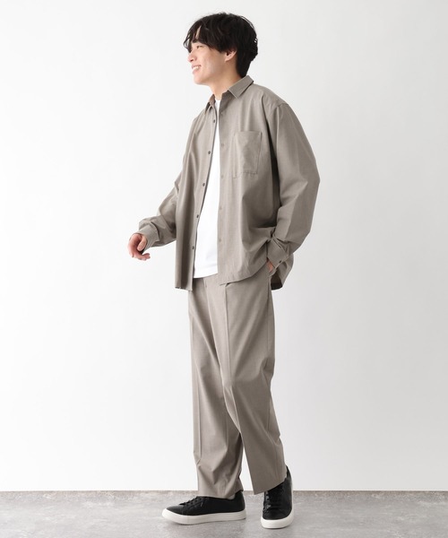 GLOBAL WORK(グローバルワーク)の「アーバンクリーンワイドパンツ/AIR/632890(スラックス・メンズ・モカ/アイボリー/チャコールグレー/グレー系その他/ブラック・SMALL/X-LARGE/LARGE/MEDIUM)」の8枚目の写真