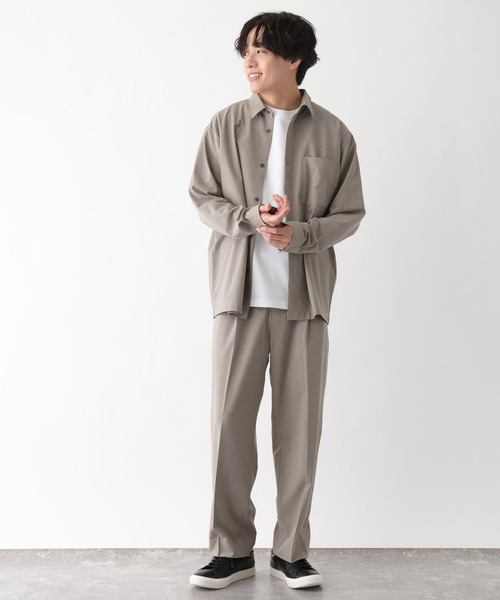 GLOBAL WORK(グローバルワーク)の「アーバンクリーンワイドパンツ/AIR/632890(スラックス・メンズ・モカ/アイボリー/チャコールグレー/グレー系その他/ブラック・SMALL/X-LARGE/LARGE/MEDIUM)」の9枚目の写真