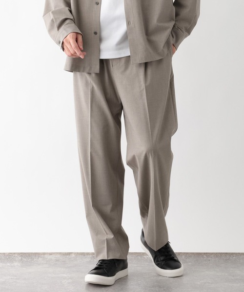 GLOBAL WORK(グローバルワーク)の「アーバンクリーンワイドパンツ/AIR/632890(スラックス・メンズ・モカ/アイボリー/チャコールグレー/グレー系その他/ブラック・SMALL/X-LARGE/LARGE/MEDIUM)」の11枚目の写真