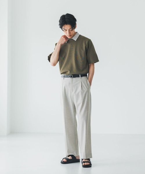 GLOBAL WORK（グローバルワーク）の「アーバンクリーンワイドパンツ/AIR/632890（スラックス・メンズ・モカ/アイボリー/チャコールグレー/グレー系その他/ブラック・SMALL/X-LARGE/LARGE/MEDIUM）」の6枚目の写真