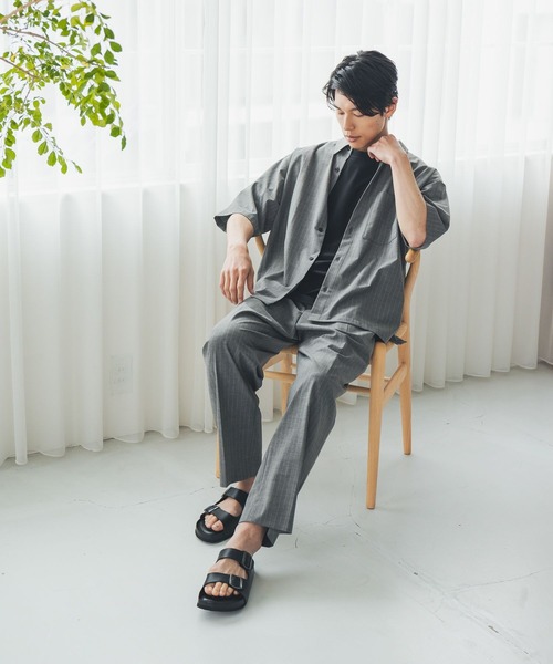 GLOBAL WORK（グローバルワーク）の「アーバンクリーンワイドパンツ/AIR/632890（スラックス・メンズ・モカ/アイボリー/チャコールグレー/グレー系その他/ブラック・SMALL/X-LARGE/LARGE/MEDIUM）」の10枚目の写真
