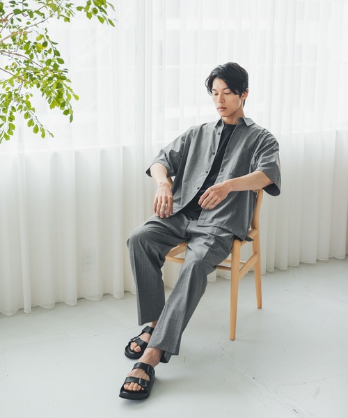 GLOBAL WORK（グローバルワーク）の「アーバンクリーンワイドパンツ/AIR/632890（スラックス・メンズ・モカ/アイボリー/チャコールグレー/グレー系その他/ブラック・SMALL/X-LARGE/LARGE/MEDIUM）」の11枚目の写真