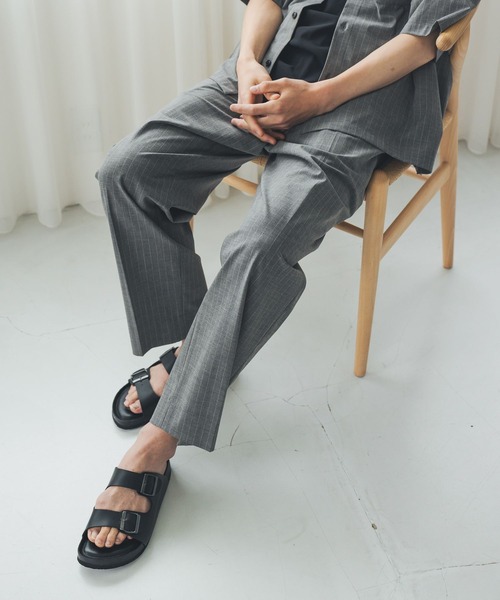 GLOBAL WORK（グローバルワーク）の「アーバンクリーンワイドパンツ/AIR/632890（スラックス・メンズ・モカ/アイボリー/チャコールグレー/グレー系その他/ブラック・SMALL/X-LARGE/LARGE/MEDIUM）」の13枚目の写真