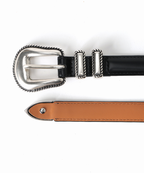 MAISON BOINET(メゾンボワネ)の「MAISON BOINET 94603AS:ベルト(ベルト・レディース・ブラック・85)」の3枚目の写真
