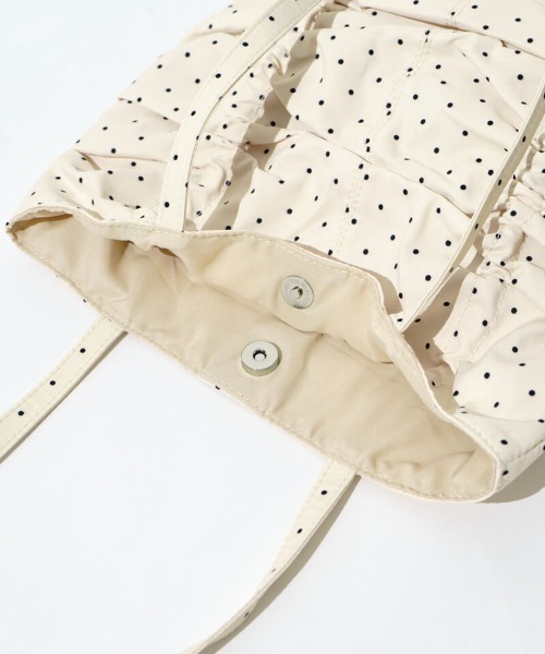 flower（フラワー）の「リボンドットトート（トートバッグ・レディース・ブラック/アイボリー/ブルー・FREE）」の9枚目の写真