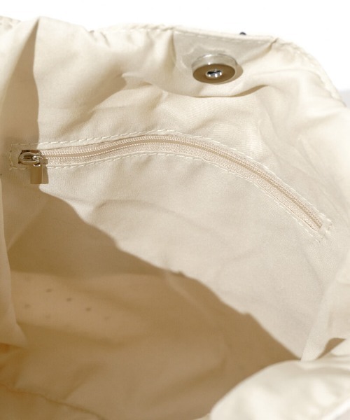 flower（フラワー）の「リボンドットトート（トートバッグ・レディース・ブラック/アイボリー/ブルー・FREE）」の12枚目の写真