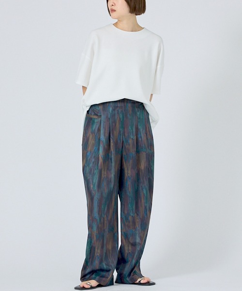 NOMINE(ノミネ)の「【NOMINE】水彩アート ニュアンス柄 タックパンツ(その他パンツ・レディース・その他/オレンジ/グレイッシュブルー・S/M)」の20枚目の写真