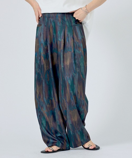 NOMINE(ノミネ)の「【NOMINE】水彩アート ニュアンス柄 タックパンツ(その他パンツ・レディース・その他/オレンジ/グレイッシュブルー・S/M)」の21枚目の写真